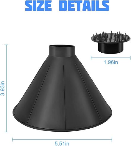 8sanlione 2PCS Magical Ice Scrapers, Funnel Snow Scrape for Car Windshield, Round Frost Removal Cleaning Tool, Winter Automotive Exterior Accessories, Universal for Bus, Truck, SUV, Van (Black) in Saudi Arabia