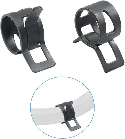 60Pcs 1/2 Inch Spring Band Type Action Hose Clamp, 12mm Black Spring Steel Spring Clip Pipe for Water Pipe (Black) in Saudi Arabia