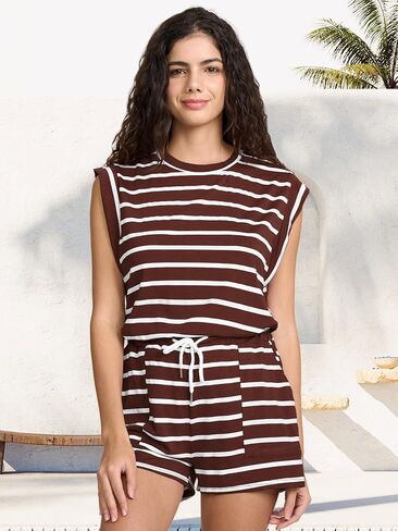 2 Piece Lounge Sets for Women Summer Matching Pajama Sets Outfit Cap Sleeve T Shirt Shorts Loungewear Tracksuits Sets in Saudi Arabia