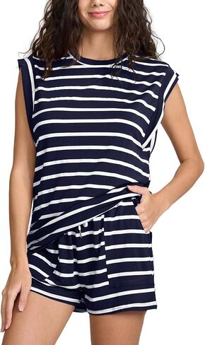 2 Piece Lounge Sets for Women Summer Matching Pajama Sets Outfit Cap Sleeve T Shirt Shorts Loungewear Tracksuits Sets in Saudi Arabia