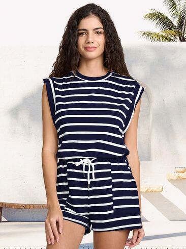 2 Piece Lounge Sets for Women Summer Matching Pajama Sets Outfit Cap Sleeve T Shirt Shorts Loungewear Tracksuits Sets in Saudi Arabia
