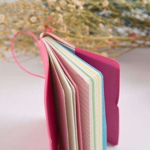 دفتر ملاحظات للجيب مكون من 6 قطع من LZYMSZ، دفاتر مذكرات صغيرة مبتسمة مع غطاء من الجلد المقلد، صفحات فارغة، كتاب مذكرات جيب محمول سهل التمزيق، 12.5×7.5 سم/5×3 بوصة in Kuwait