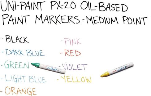 قلم طلاء زيتي من Uni-Paint PX-20، نقطة متوسطة، أخضر، عدد 1 in Saudi Arabia