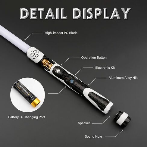 FX Light Saber, Motion Control 27 Sound Fonts with Infinite 12 Color Changing, Premium Metal Hilt Light Saber for Kids Movie Fans Cosplay Party Birthday Present in Saudi Arabia