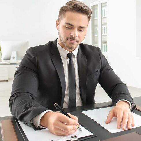 Cobee Luxury Fountain Pen with Ballpoint Pen Nib, Fine Point Fountain Rollerball Pen in Gift Box with 4 Ink Cartridges Business Writing Pen Set for Signature Calligraphy Office in Saudi Arabia