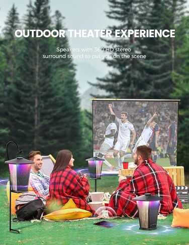 Bluetooth Speaker, 80W Outdoor Waterproof Wireless Speaker with Punchy Bass & Beat-Driven Lights Show, Multi-Sync up to 100 Speakers, Big Loud Surround Stereo Sound System for Party/Pool/Patio, 2 Pack in Kuwait