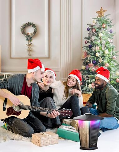 Bluetooth Speaker, 80W Outdoor Waterproof Wireless Speaker with Punchy Bass & Beat-Driven Lights Show, Multi-Sync up to 100 Speakers, Big Loud Surround Stereo Sound System for Party/Pool/Patio, 2 Pack in Kuwait