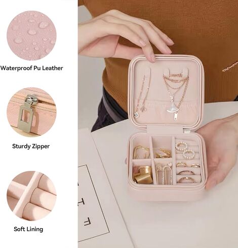 صندوق مجوهرات BTS Merch، حقيبة مجوهرات صغيرة للسفر هدية لمحبي BTS، تخزين منظم للخاتم والأقراط والسوار in Kuwait