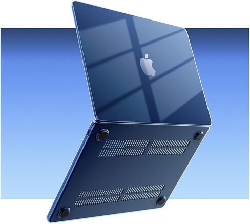 EooCoo Compatible with MacBook Air 15 inch Case 2024 2023 Release M3 A3114 M2 A2941, [High Clear Restores Midnight Plastic Hard Shell Case] [with Keyboard Cover & Screen Protector ] - Crystal Midnight in Kuwait
