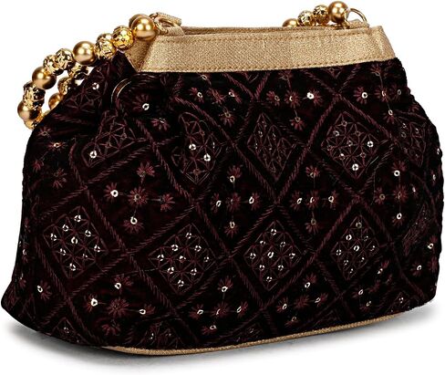 Potli Bag for Women, Evening Bags for Women Handbags, Embroidered Indian Ethnic Potli Bag for Women in Kuwait