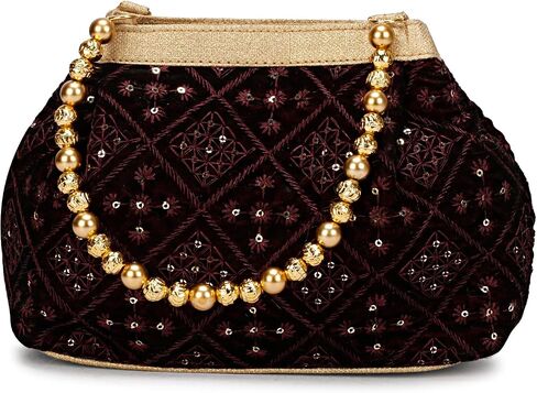 Potli Bag for Women, Evening Bags for Women Handbags, Embroidered Indian Ethnic Potli Bag for Women in Kuwait