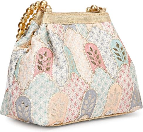Potli Bag for Women, Evening Bags for Women Handbags, Embroidered Indian Ethnic Potli Bag for Women in Kuwait