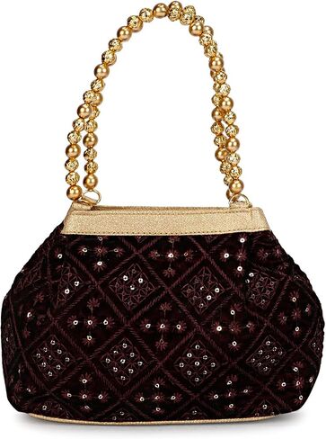 Potli Bag for Women, Evening Bags for Women Handbags, Embroidered Indian Ethnic Potli Bag for Women in Kuwait