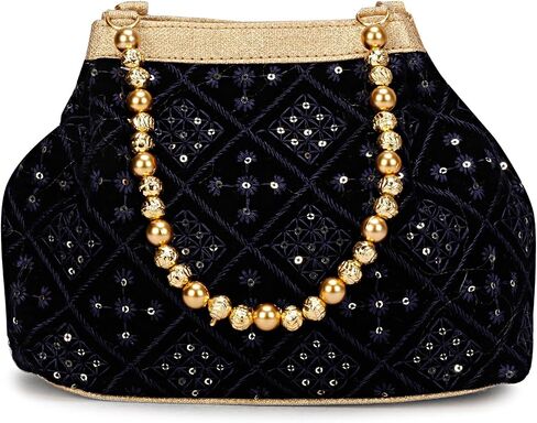 Potli Bag for Women, Evening Bags for Women Handbags, Embroidered Indian Ethnic Potli Bag for Women in Kuwait