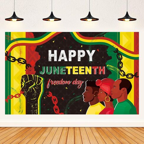 لافتة خلفية Juneteenth، ديكورات خلفية Juneteenth للحفلات، لافتة خلفية للتصوير الفوتوغرافي ليوم الحرية ليوم الاستقلال الأمريكي الأفريقي in Saudi Arabia