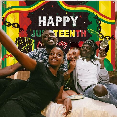 لافتة خلفية Juneteenth، ديكورات خلفية Juneteenth للحفلات، لافتة خلفية للتصوير الفوتوغرافي ليوم الحرية ليوم الاستقلال الأمريكي الأفريقي in Saudi Arabia