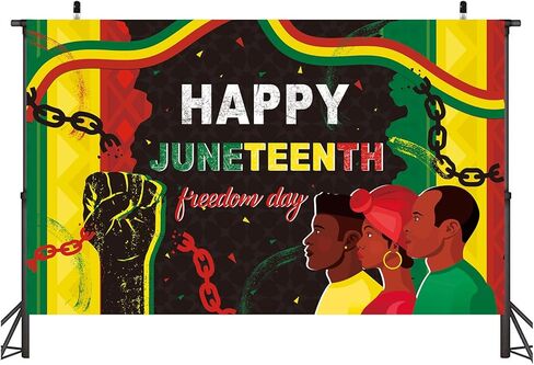 لافتة خلفية Juneteenth، ديكورات خلفية Juneteenth للحفلات، لافتة خلفية للتصوير الفوتوغرافي ليوم الحرية ليوم الاستقلال الأمريكي الأفريقي in Saudi Arabia