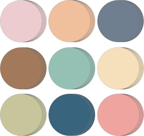 Geyee 108 Pcs Summer Paper Cutouts Classroom Small Bulletin Board Cut Outs Assorted Color Cutouts Classroom Decoration Paper Die Cuts for DIY Kids Projects Craft School Party Decor(Circle) in Saudi Arabia