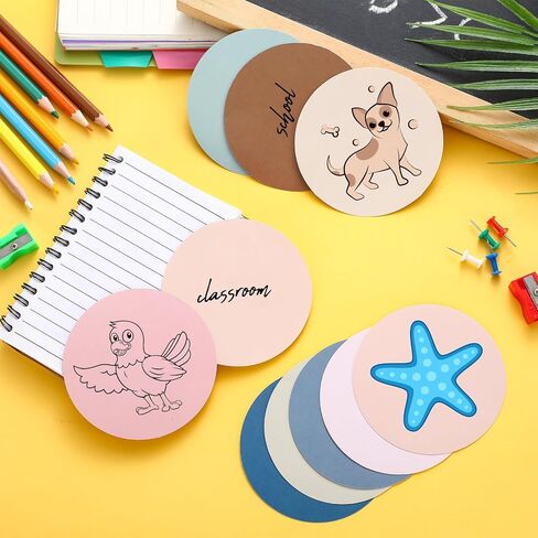 Geyee 108 Pcs Summer Paper Cutouts Classroom Small Bulletin Board Cut Outs Assorted Color Cutouts Classroom Decoration Paper Die Cuts for DIY Kids Projects Craft School Party Decor(Circle) in Saudi Arabia