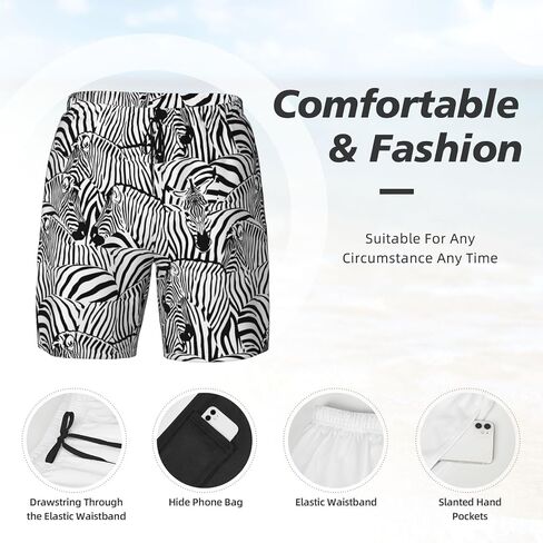 Duck Men's Swim Trunks with Compression Liner 2 in 1 Inseam Quick Dry Beach Shorts 7 inch Swimming Board Shorts in Saudi Arabia