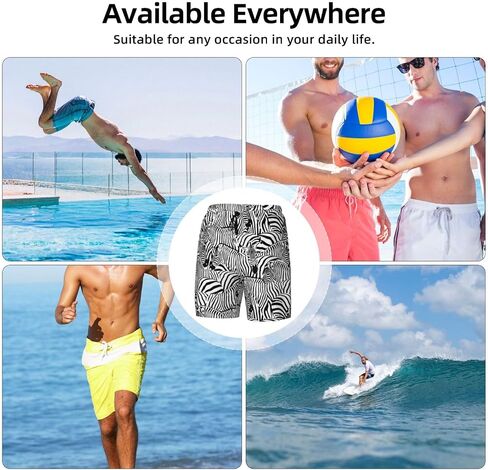 Duck Men's Swim Trunks with Compression Liner 2 in 1 Inseam Quick Dry Beach Shorts 7 inch Swimming Board Shorts in Saudi Arabia