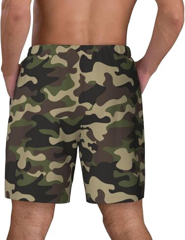 Duck Men's Swim Trunks with Compression Liner 2 in 1 Inseam Quick Dry Beach Shorts 7 inch Swimming Board Shorts in Saudi Arabia