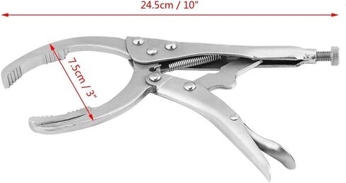 Qiilu 10inch Car Oil Filter Wrench,Vehicle Adjustable Oil Filter Wrench Plier Spanner Removal Tool in Saudi Arabia