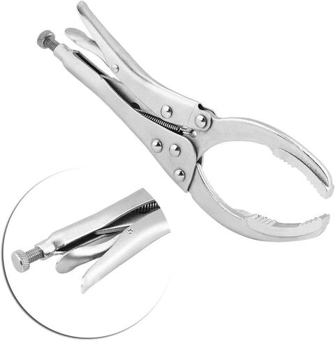 Qiilu 10inch Car Oil Filter Wrench,Vehicle Adjustable Oil Filter Wrench Plier Spanner Removal Tool in Saudi Arabia