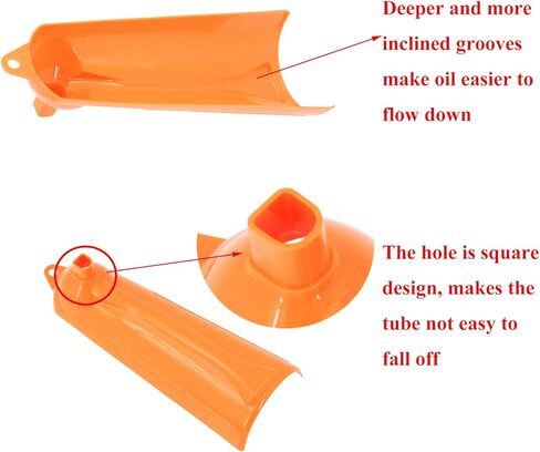 YHMTIVTU فلتر زيت خالٍ من التنقيط، علبة قمع زيت ملء قمع عالمي مناسب لدراجة Harley Touring Road King Street Glide Sporster Dyna Orange قطعة واحدة in Kuwait