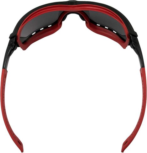 Birdz Eyewear Gasket Safety Padded Motorcycle Riding Sunglasses Red with Smoke Polycarbonate Lenses in Saudi Arabia