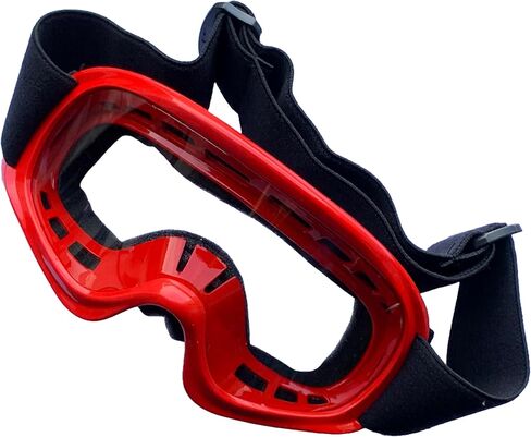MRS Kids RED GOGGLES للشباب الترابية حفرة الدراجة مقاومة للصدمات قابلة للتعديل للأطفال ATV رباعية الذهاب كارت دراجة نارية على الطرق الوعرة ركوب موتوكروس سباق الدراجات نظارات نظارات للبنين والبنات / نظارات عدسة واضحة in Kuwait