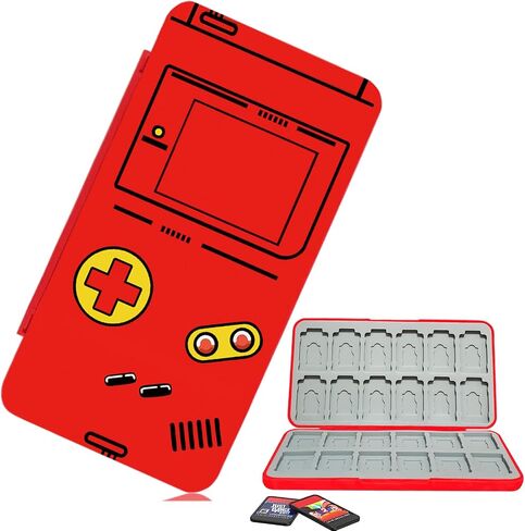 Switch Game Holder for Nintendo Switch/Lite/OLED, 3D Kawaii Kirby Switch Game Case for Storage 16 Games Cards & 16 Micro SD Cards Switch Lite Accessories Portable Hard Shell Cartridge Box Case - Pink in Saudi Arabia