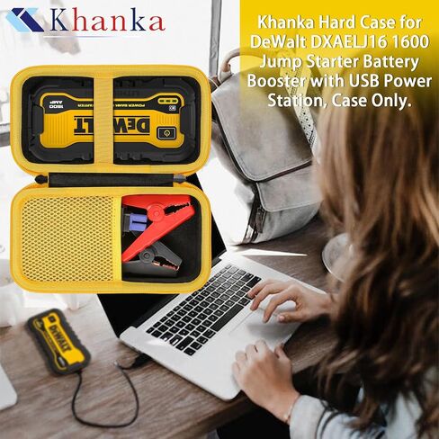khanka Hard Travel Case Replacement for DeWalt DXAELJ16 1600 Peak Amp Jump Starter Battery Booster with USB Power Station, Case Only. in Saudi Arabia