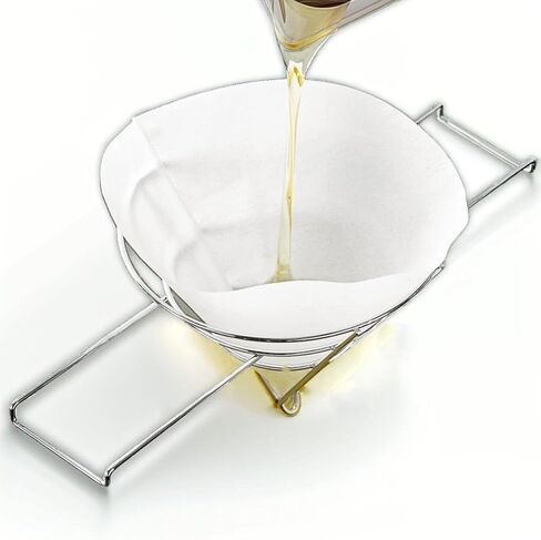 10" Chrome-Plated Steel Fryer Oil Cone Filter Holder/Stand with Filters (50 Filter Cones only) in Saudi Arabia