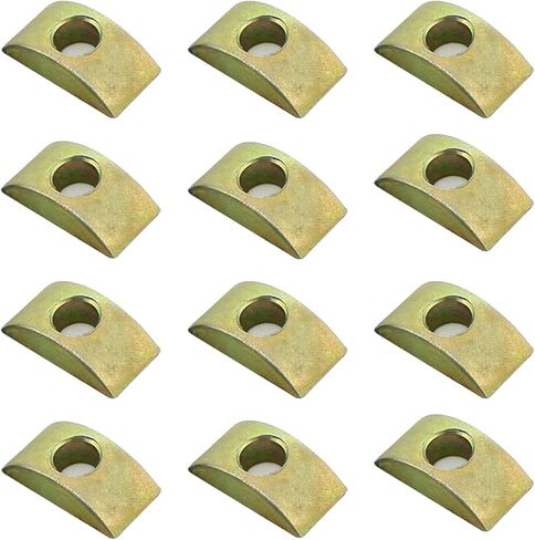 Half Moon Edger 12pcs Alloy Half Moon Nut Furniture Connector, Bronze Tone Furniture Connector Nuts 8mm Hole Diameter Half Moon Nuts Spacer Washer for Connect Furniture in Saudi Arabia