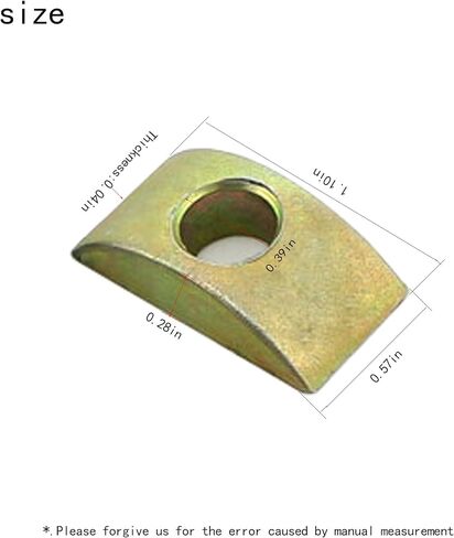 Half Moon Edger 12pcs Alloy Half Moon Nut Furniture Connector, Bronze Tone Furniture Connector Nuts 8mm Hole Diameter Half Moon Nuts Spacer Washer for Connect Furniture in Saudi Arabia