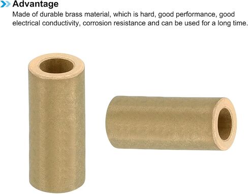 PATIKIL M6 Brass Spacers, 12 Pcs Metal Spacer Brass 6mm ID x 10mm OD x 20mm L Brass Spacers Screw Standoff for 1/4inch or M6 Screw Bolts in Saudi Arabia