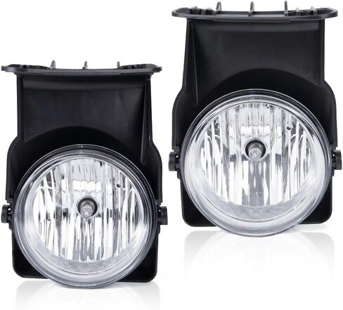 مجموعة مصابيح الضباب متوافقة مع GMC Sierra 1500 2003 2004 2005 2006/2500HD/3500/متوافقة مع 2007 GMC Sierra Classic بيك اب مصابيح الضباب الخفيفة يسار + يمين (ث/س عدسة واضحة) in Kuwait