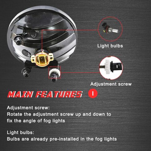 استبدال مصابيح الضباب للقيادة لسيارة GMC Sierra 1500 2007-2013؛ 2007-2014 Sierra 2500HD 3500HD (غير مناسبة للنماذج الكلاسيكية) مع مصابيح الهالوجين H8 12V 35W والتبديل ومجموعة الأسلاك (عدسة واضحة) in Kuwait