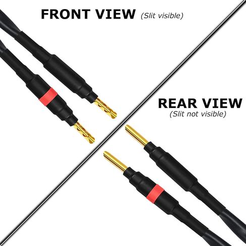 أفضل الكابلات في العالم 8 أقدام - Canare 4S11 - درجة عشاق الصوت - كابل مكبر صوت واحد HiFi Star-Quad Bi-Wire للقناة المركزية مع موصلات الموز الذهبية Eminence in Saudi Arabia