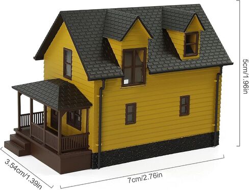 N Scale Model Building 1:160 Residential Modern House Assembled Architectural for Model Train Layout Diorama JZN01 (Yellow) in Saudi Arabia