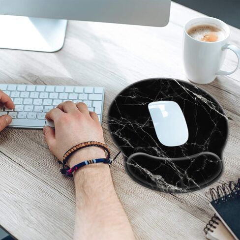 Ergonomic Mouse Pad with Wrist Support [30% Larger] with Coaster, Cute Soft Wrist Rest Pad with Non-Slip Rubber Base, Easy Typing & Pain Relief, Garden Flowers in Saudi Arabia