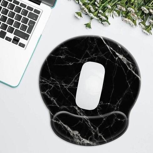 Ergonomic Mouse Pad with Wrist Support [30% Larger] with Coaster, Cute Soft Wrist Rest Pad with Non-Slip Rubber Base, Easy Typing & Pain Relief, Garden Flowers in Saudi Arabia