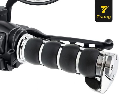 مقابض مقود الدراجة النارية TSUNG مقاس 1 بوصة 25 مم قبضة يد خانقة متوافقة مع Harley Davidson Honda Shadow VTX Spirit in Kuwait