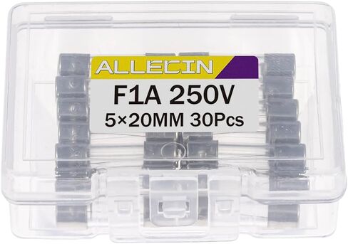 1A 250V 5x20MM Fast Blow Glass Fuse 1 Amp 250 Volt 0.2 x 0.78 Inch Fast-Acting Tube Fuses F1AL250V (Pack of 30Pcs) in Saudi Arabia