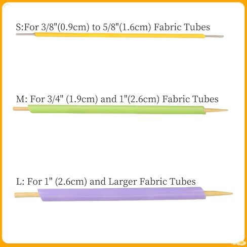 مجموعة قماش سريعة الدوران لخياطة القماش، أدوات خياطة 3 مقاسات للحياكة اليدوية، أداة خياطة أنبوبية لمستلزمات خياطة القماش، أداة تقليب أنبوبية للحياكة اليدوية in Kuwait