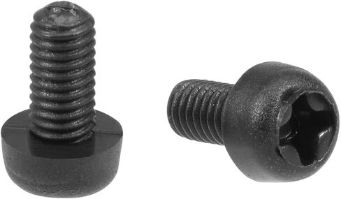 Uxcell M4x6mm مسامير آلة فيليبس من النايلون الملولب برأس متقاطع، أسود 50 قطعة in Kuwait