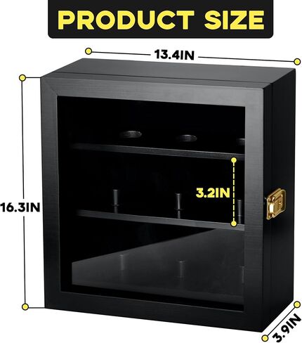 حقيبة عرض البيسبول، حقيبة عرض حلقة البطولة، خزانة حائط خشبية مع قفل للمجموعة، حلقة بطولة البيسبول الموقعة، للأطفال in Kuwait