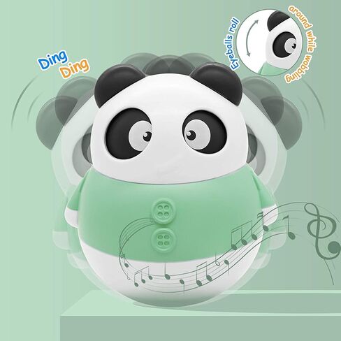 Roly Poly Tumbler Panda, Baby Tummy Time Toy, Cute Musical Toy Gift for Infant Boy Girl 36 Months and Up, Cute Desk Toys for Office for Adults in Saudi Arabia