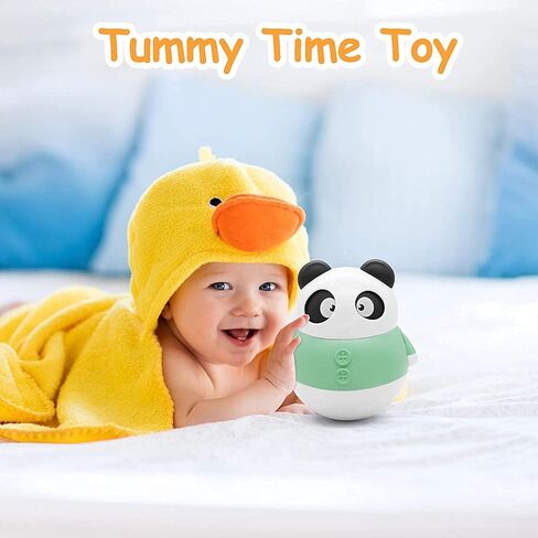 Roly Poly Tumbler Panda, Baby Tummy Time Toy, Cute Musical Toy Gift for Infant Boy Girl 36 Months and Up, Cute Desk Toys for Office for Adults in Saudi Arabia